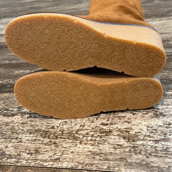 BERTUCHI Made in Spain Wedge Suede Boots Tan Side Zipper Womens Size 8‎ Boho NWT - Picture 12 of 15